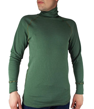 Dutch Military - Green Long-sleeve Thermal Base Layer - Roll-Neck - Grade 1