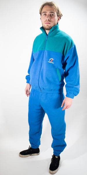 French Army Two-tone Blue Fleece Track Suit - unissued