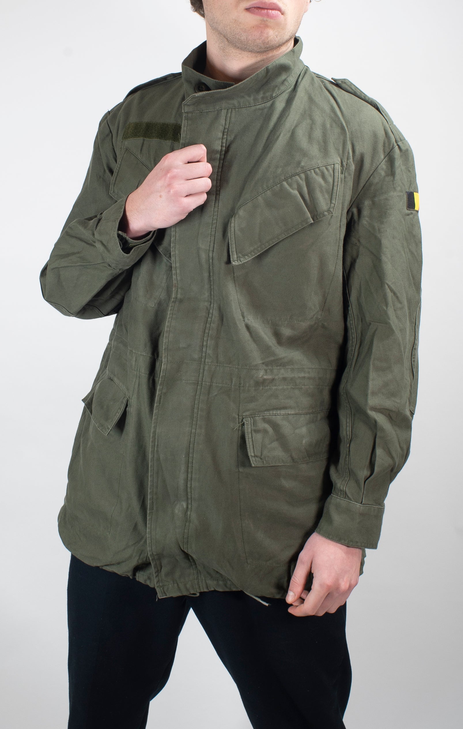 Mens Military Field Jacket - Belgian Olive Green