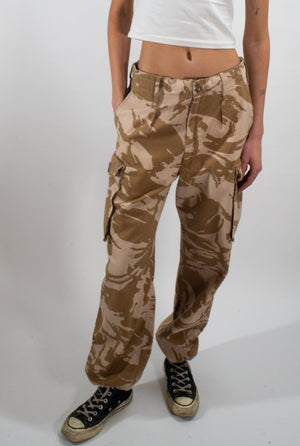 Women's Camo Print Pocket Straight Leg Cargo Trouser | Boohoo UK