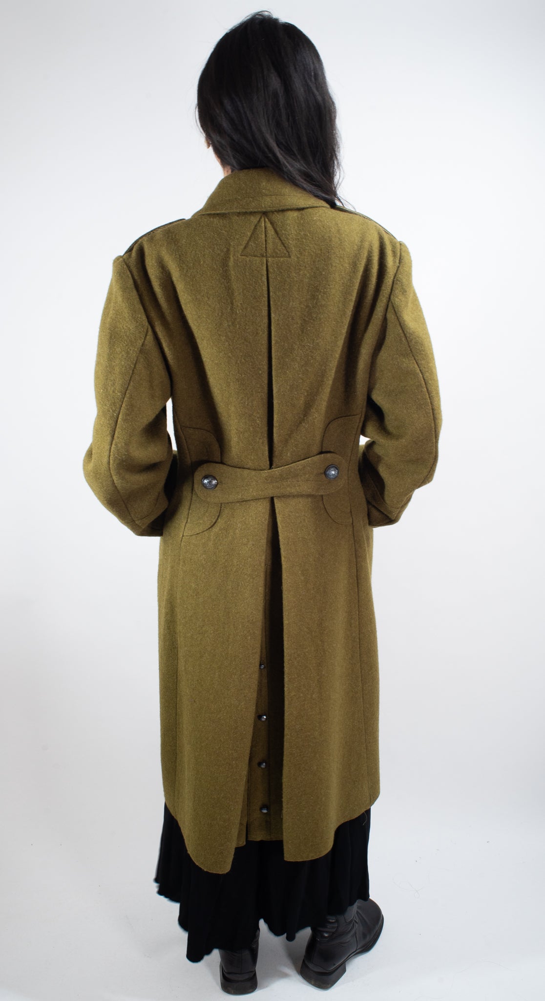 Khaki Military Vintage Wool Greatcoat Forces Uniform and Kit