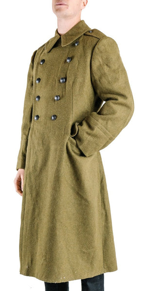 Khaki Military Vintage Wool Greatcoat – DISTRESSED RANGE