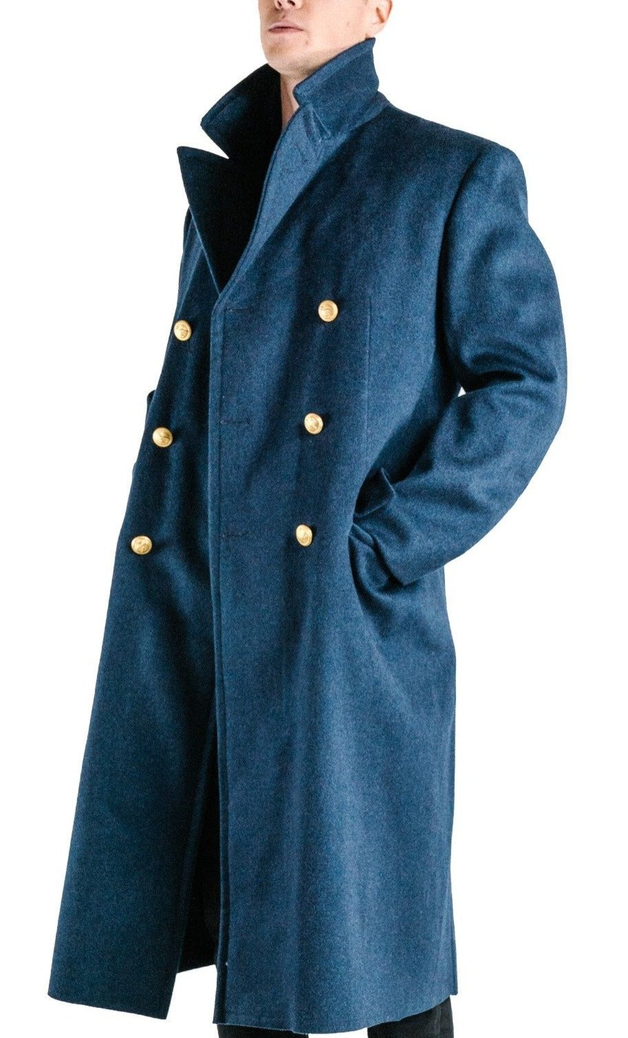 Italian Air Force navy blue wool greatcoat - Super Grade