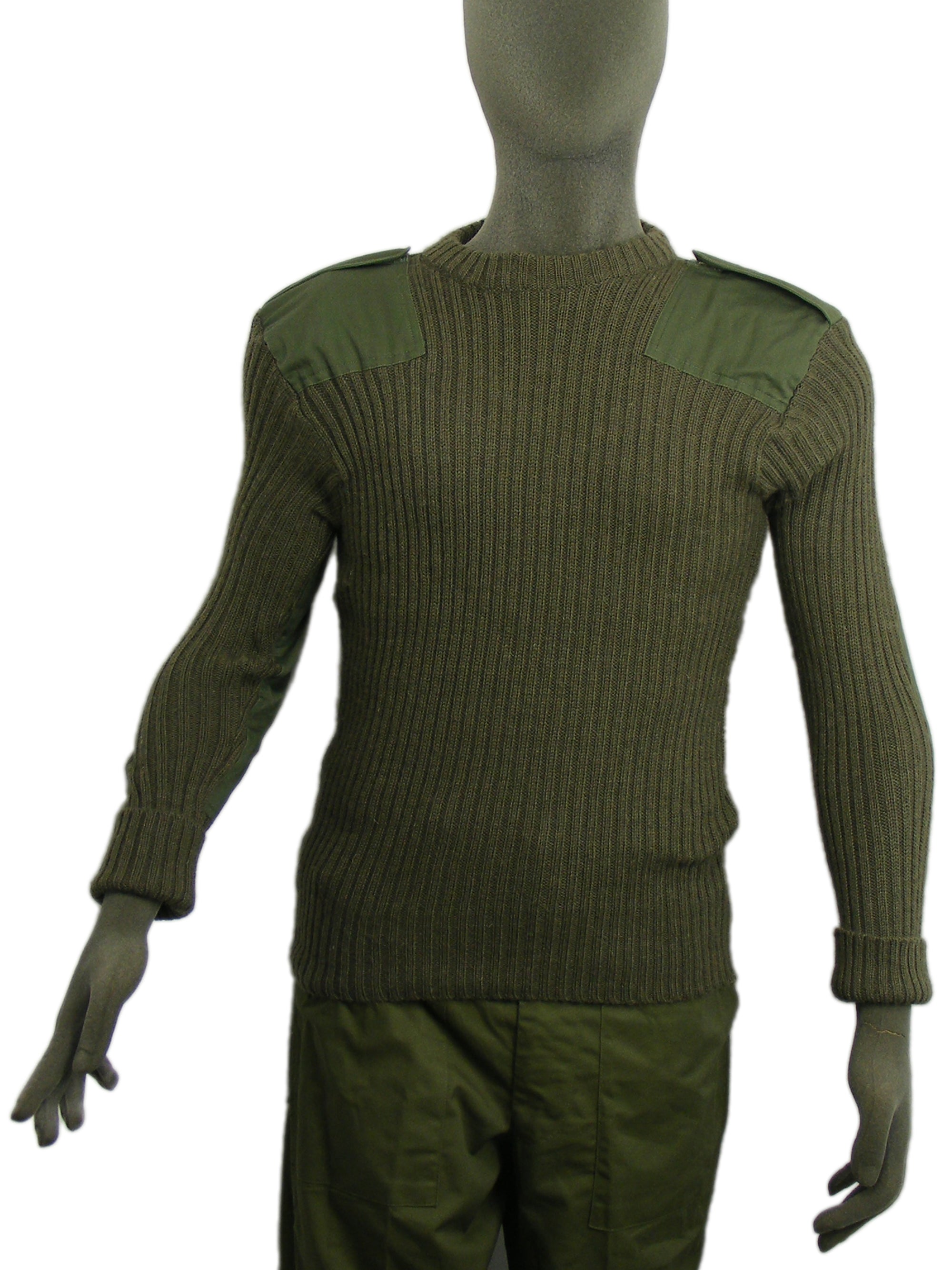 British Army Olive Green Jumper - Woolly Pulley