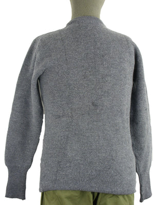 Swiss Army Grey Wool Jumper - Three Button Neck - Grade 1