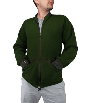 British Army - Green Fleece Jacket / thermal liner- Elasticated cuffs and collar