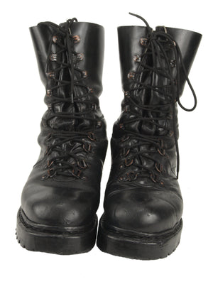 Austrian Army Leather Combat Boots - Half-lined - Unissued