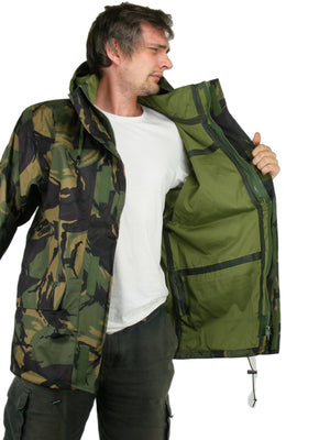 British Army Waterproof Shower Jacket - DPM Woodland - with external pockets