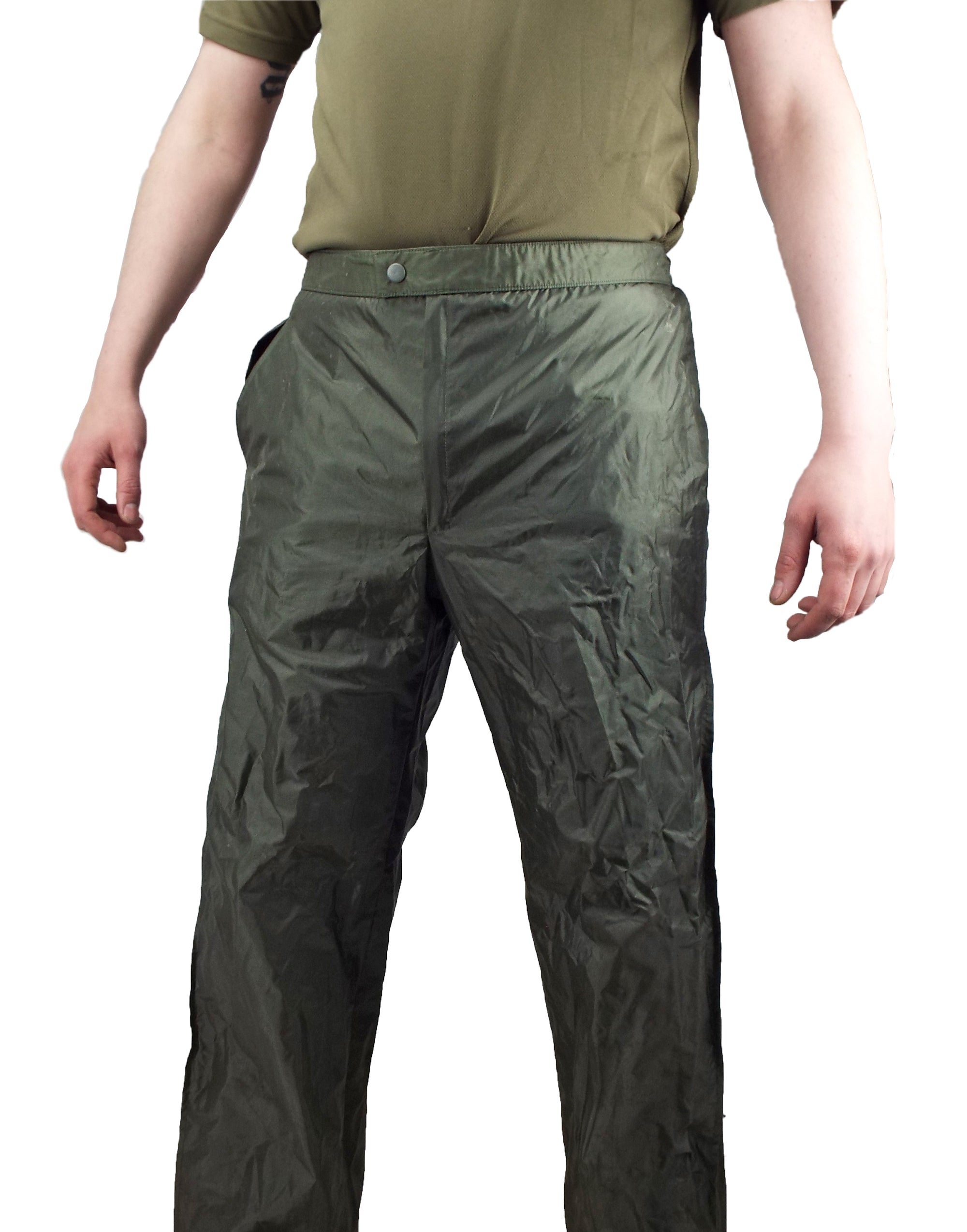 French Army - Waterproof Nylon Trousers – Olive Green - Super Grade -  Forces Uniform and Kit