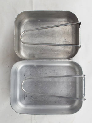 British/Dutch aluminium mess tin - 2 part set