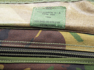 British Army - Woodland DPM Camo Other Arms Bergen "IRR" Back Pack/Rucksack