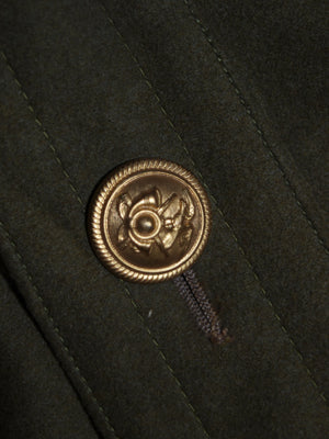 Italian Army Khaki Wool Greatcoat - brass buttons