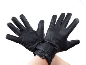 Dutch Army - Black Leather Combat Gloves - Unissued