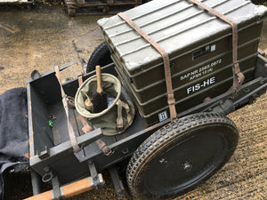 German, Swiss-made horse-drawn ammunition cart - genuine WWI or WWII vintage