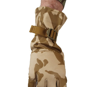 British Army - Desert Camo Lightweight Leather Combat Gloves - Grade 1