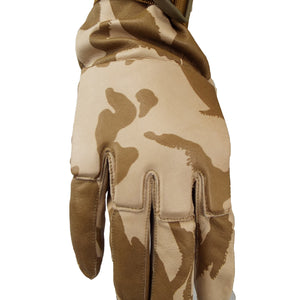 British Army - Desert Camo Lightweight Leather Combat Gloves - Grade 1
