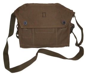 khaki army canvas shoulder bag/satchel 