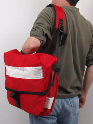 Large Red Waterproof Shoulder Bag - Ex Royal Mail